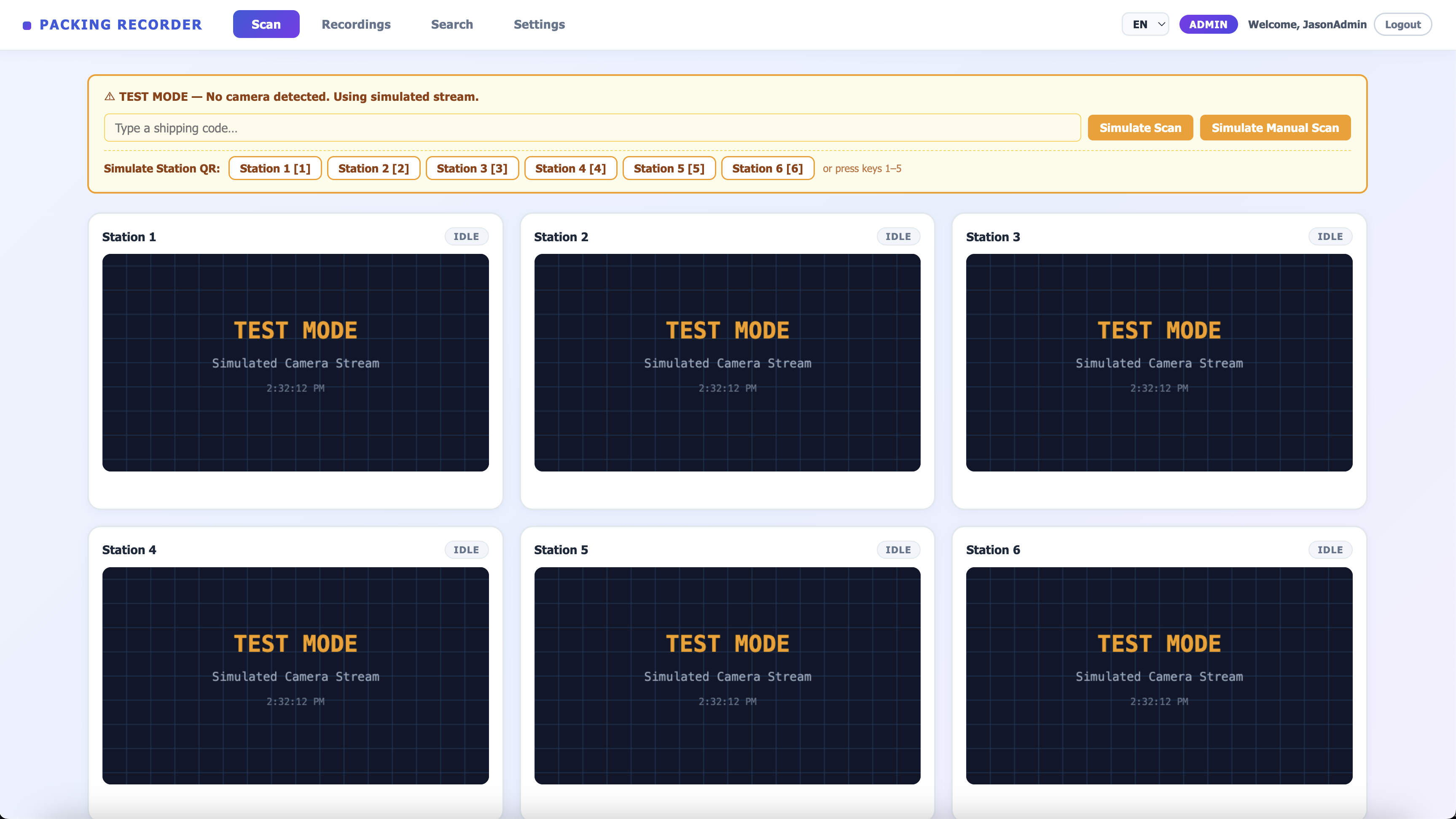Multi Stations Page